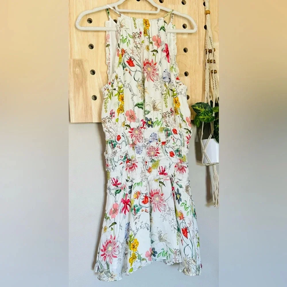 PARKER Women’s Smocked Halter Dress in Floral Sangria Print Size Large NWOT - Picture 3 of 6